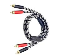 JSGHGDF Câble stéréo tressé durable mâle vers mâle pour systèmes sonores, lecteur de musique, câble d'interconnexion haute fidélité