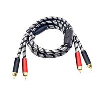 JSGHGDF Câble stéréo tressé durable mâle vers mâle pour systèmes sonores, lecteur de musique, câble d'interconnexion haute fidélité