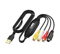 JSGHGDF Carte de capture vidéo USB professionnelle HDTV VCR Adaptateur Convertisseur pour ordinateur portable de bureau Capturing Box Sound