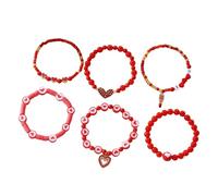 JSGHGDF Chaîne à main tendance pour la Saint-Valentin - Accessoires pour femme - À porter au quotidien - Ensemble de pendentifs d'amour empilables, One Size, Comme décrit
