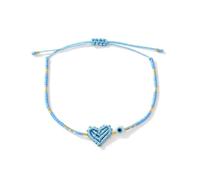 JSGHGDF Chaîne de poignet artistique avec symbole du mauvais œil et design élégant en forme de cœur, One Size, Comme décrit