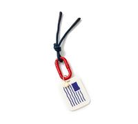 JSGHGDF Chaîne en acier inoxydable et pendentif pour sac à main en acrylique brillant, Motif drapeau Bleu, One Size