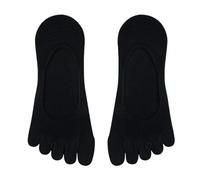 JSGHGDF Chaussettes à bout fendu non visibles en silicone antidérapant en coton respirant invisible coupe basse bateau confortable pour femme bas, Noir , taille unique