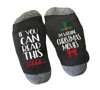 JSGHGDF Chaussettes fantaisie amusantes avec motifs de Noël colorés - Chaussettes décontractées pour femme et homme, Noir , taille unique