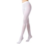 JSGHGDF Collants souples et extensibles 70D semi-opaques taille haute couleur unie avec pieds pour cosplay - Collants doux avec pieds de couleur unie, blanc, taille unique