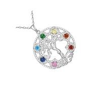JSGHGDF Collier avec pendentif arbre de vie en forme de cœur lune, cadeau symbolique pour mère, anniversaire, Noël, chaîne réglable, One Size, Comme décrit, Comme décrit.