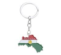 JSGHGDF Collier avec pendentif carte du Kurdistan pour homme et femme - Chaîne de clavicule ethnique, taille unique, Nylon