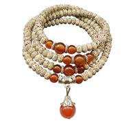 JSGHGDF Collier de perles de prière bouddhistes en bois naturel pour la pleine conscience et le yoga, One Size, Comme décrit