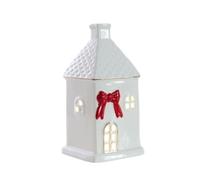 JSGHGDF Décoration de Maison en céramique de Vacances, G | Décoration de cheminée de Noël éclairée avec une lueur chaleureuse et un placement sur table sans fil