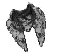 JSGHGDF Écharpe élégante en dentelle Mantilla Voile pour mariée catholique Chapelle Catholique Écharpe Ethnique Headwear Party, Noir , M