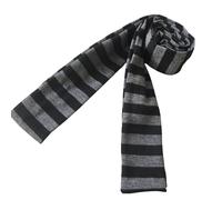 JSGHGDF Écharpe rayée Cosplay pour adulte Unisexe Années 2000 Longue Écharpe fine Printemps Automne Foulard Cool Écharpe Utilisation quotidienne Cou, Noir/gris 9 180, M