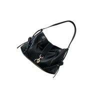 JSGHGDF Élégant sac à main Undrearm de grande capacité en cuir PU souple sac de travail léger sac à bandoulière pratique essentiel spacieux sous les bras, Noir