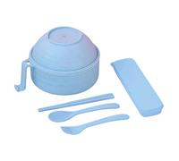 JSGHGDF Ensemble complet de ramen pour micro-ondes comprenant un couvercle de bol, une passoire, des ustensiles, une cuillère, des baguettes, une fourchette pour les repas, un bol à pâtes