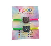 JSGHGDF Ensemble de bracelets d'amitié à changement de couleur pour filles, chaîne réglable pour anniversaires, célébrations, bracelet arc-en-ciel à changement de couleur, One Size, Comme décrit