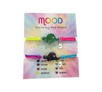 JSGHGDF Ensemble de bracelets d'amitié à changement de couleur pour filles, chaîne réglable pour anniversaires, célébrations, bracelet arc-en-ciel à changement de couleur, One Size, Comme décrit