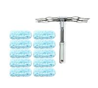 JSGHGDF Ensemble de plumeaux avec tiges extensibles, démarreur de dépoussiérage robuste avec 10 recharges longues avec poignée étendue, nettoyage lavable