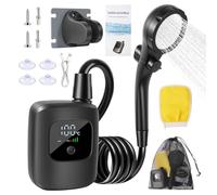 JSGHGDF Équipement de douche de voyage avec installation facile pour la randonnée, équipement de voyage compact avec unité ABS thermique avec économie d'eau