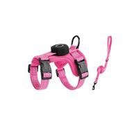 JSGHGDF Équipement de marche revêtu de silicone avec support pour dispositif de suivi pour un grand confort et harnais réglable pour animal de compagnie