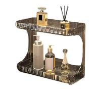 JSGHGDF Étagère de salle de bain polyvalente à double étage avec cadre solide en PET Installation facile Économie d'espace