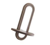 JSGHGDF Étagère murale ovale en verre finition marron