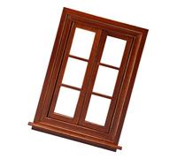 JSGHGDF Figurine miniature détaillée de cadre de fenêtre pour maison de poupée, accessoire large à double ouverture pour adultes et enfants, décoration de maison de poupée