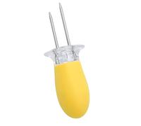 JSGHGDF Fourchettes à maïs en acier inoxydable avec poignée ergonomique en caoutchouc pour barbecue et feu de camp, outil de barbecue d'extérieur facile à nettoyer