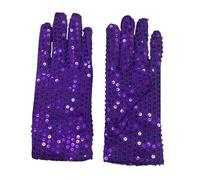 JSGHGDF Gants à paillettes pour femme, gants de bal, de dîner, de banquet, de danse, violet, As detailed discription