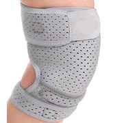 JSGHGDF Genouillère confortable avec structure ouverte, protection renforcée, ceinture réglable, accessoires de fitness, poids léger, respirant, coussin de compression perforé