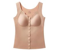 JSGHGDF Gilet thermique ouvert en nylon extensible pour femmes matures, ajustement sans couture, essentiel pour temps froid, solution d'habillage facile, camisole en nylon évacuant l'humidité, Couleur
