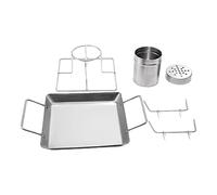 JSGHGDF Grille à viande polyvalente pour barbecue avec plusieurs fonctions pour rôtir diverses protéines comme la dinde, le poulet, le porc, facile à nettoyer