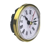 JSGHGDF Horloge à quartz avec tête ronde - Insert classique - Pour homme et femme - Pièce de rechange - Accessoires d'artisanat - Chiffres romains en fer - Éclairage Classicsiron