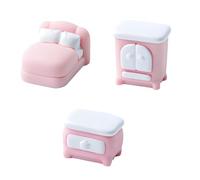 JSGHGDF Jolies maisons de poupée en résine Accessoires Canapé-lit Ensemble de meubles miniatures pour bricoleurs et scènes Maisons de poupée Salon Miniatures