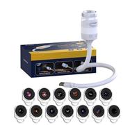 JSGHGDF Lampe de projecteur d ' étoiles à col de cygne, 13 star films | Veilleuse d ' ambiance USB avec modèles de diapositives interchangeables pour véhicule de chambre d ' étude