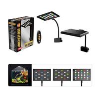 JSGHGDF Lampe LED rotative pour aquariums 8 W Alimentation USB 3 modes d'éclairage Fonction minuterie pour petits et médias Aquarium LED avec adaptateur