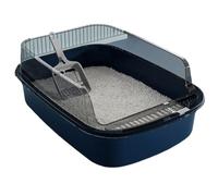 JSGHGDF Litière professionnelle à moitié couverte résistante aux toilettes pour chats et animaux domestiques facile à nettoyer