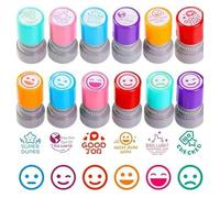 JSGHGDF Lot de 12 tampons de commentaires pour enseignant en anglais avec 12 phrases pour classer les élèves et enseignants