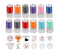 JSGHGDF Lot de 12 tampons de commentaires pour enseignant en anglais avec 12 phrases pour classer les élèves et enseignants