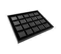 JSGHGDF Lot de 15 boîtes de rangement carrées compactes de 3 cm avec couvercles transparents et rembourrage en polyuréthane pour protéger les pierres précieuses, couvercle transparent