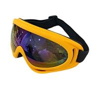 JSGHGDF Lot de 2 lunettes de neige coupe-vent avec rembourrage en mousse respirante et cadre flexible pour snowboard, VTT, motocross, lunettes confortables pour sports de neige avec bande en nylon
