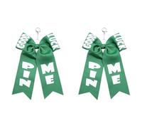 JSGHGDF Lot de 2 porte-clés sportifs M E aux couleurs vives avec pendentifs pour l'école et les pom-pom girls, vert foncé, taille unique
