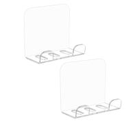 JSGHGDF Lot de 2 supports muraux pour smartphone pour bureau, chevet, installation facile, support de rangement pour appareils mobiles, économise de l'espace
