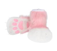 JSGHGDF Lot de 3 chaussons en fourrure de chien loup pour Noël, Halloween, cosplay, costume pour adultes, unisexe, accessoires de cosplay, chaussures en fourrure, chaussures pelucheuses pour pieds, b