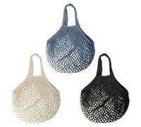 JSGHGDF Lot de 3 sacs de transport pratiques en maille de coton réutilisables, parfaits pour les détaillants et le transport d'articles en vrac, double poignée, b, One Size