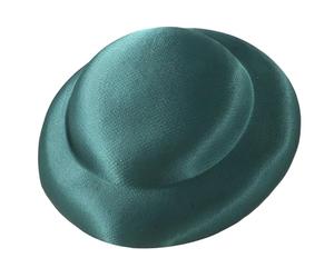 JSGHGDF Millinery Chapeau haut de forme Fedoras pour hôtesse de l'air, base bibi pour voyage, réunions en plein air, cloche française vintage, Vert, Taille unique