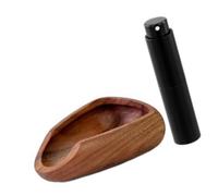 JSGHGDF Moulin à café portable en bois avec pulvérisateur léger, accessoires expresso compacts pour les amateurs de brassage, plateau de marc de café en bois