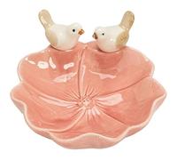 JSGHGDF Organisateurs de bijoux en céramique avec motif nénuphars - Plat décoratif pour bagues, boucles d'oreilles, rangement de bijoux pour commode
