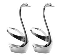 JSGHGDF Organiseur pratique en acier inoxydable pour ustensiles de cuisine en forme de cygne Support cuillère fourchettes Repose pour tables à manger Stylo élégant Accessoire de cuisine
