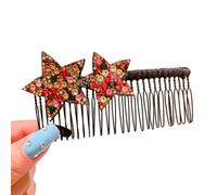 JSGHGDF Peigne à cheveux en forme d'étoile avec strass pour adolescentes, filles, barrettes à cheveux tendance pour femmes, frange latérale
