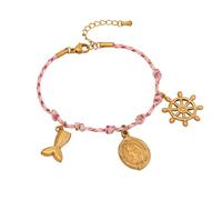 JSGHGDF Pendentif étoile de soleil style vintage avec cordon tressé en acier inoxydable robuste pour femme tendance, taille unique, Comme décrit