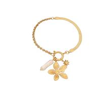 JSGHGDF Pendentif unique en forme de cœur avec fleur et date - Texture en acier inoxydable - Pour festivals de musique et défilés de mode - Pour femmes élégantes, taille unique, Comme décrit